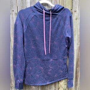 Title Nine Hoodie with Pink Geometric Pattern